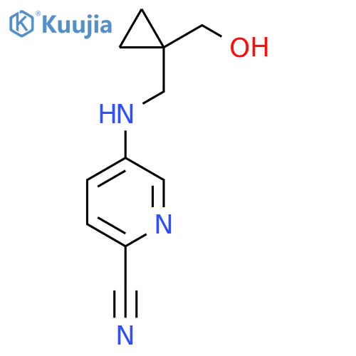 5-({1-(hydroxymethyl)cyclopropylmethyl}amino)pyridine-2-carbonitrile structure