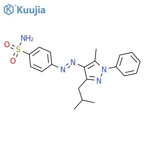 Benzenesulfonamide,4-[[5-methyl-3-(2-methylpropyl)-1-phenyl-1H-pyrazol-4-yl]azo]- structure
