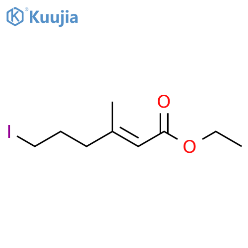 2-Hexenoic acid, 6-iodo-3-methyl-, ethyl ester, (2E)- structure