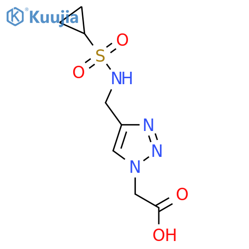 2-4-(cyclopropanesulfonamidomethyl)-1H-1,2,3-triazol-1-ylacetic acid structure