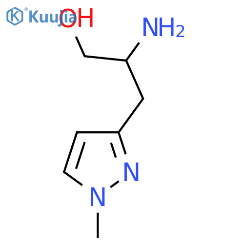 2-amino-3-(1-methyl-1H-pyrazol-3-yl)propan-1-ol structure