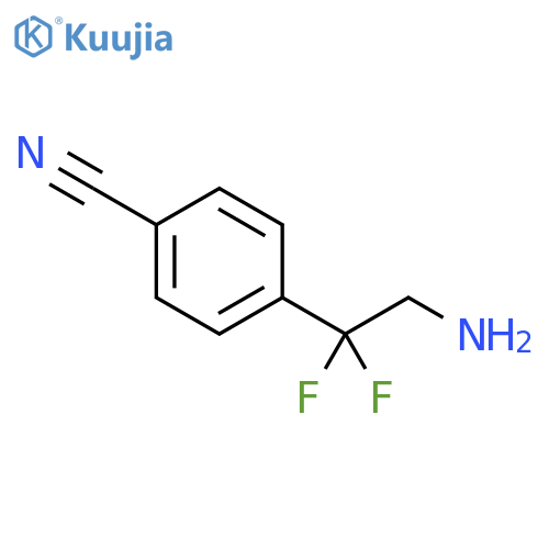 4-(2-amino-1,1-difluoroethyl)benzonitrile structure
