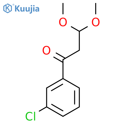 1-(3-chlorophenyl)-3,3-dimethoxypropan-1-one structure