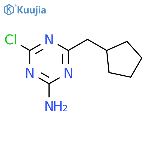1,3,5-Triazin-2-amine, 4-chloro-6-(cyclopentylmethyl)- structure