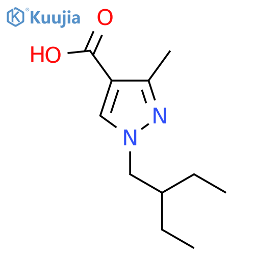1-(2-ethylbutyl)-3-methyl-1H-pyrazole-4-carboxylic acid structure