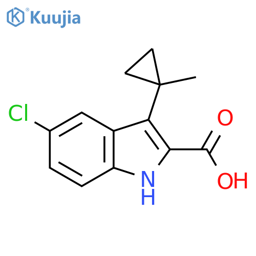 5-Chloro-3-(1-methylcyclopropyl)-1H-indole-2-carboxylic acid structure