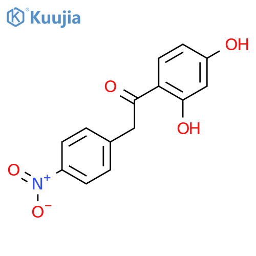 1-(2,4-Dihydroxyphenyl)-2-(4-nitrophenyl)ethanone structure