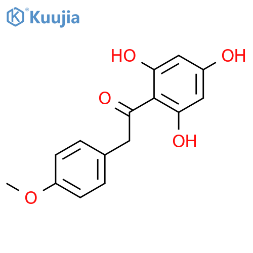 2-(4-methoxyphenyl)-1-(2,4,6-trihydroxyphenyl)ethan-1-one structure