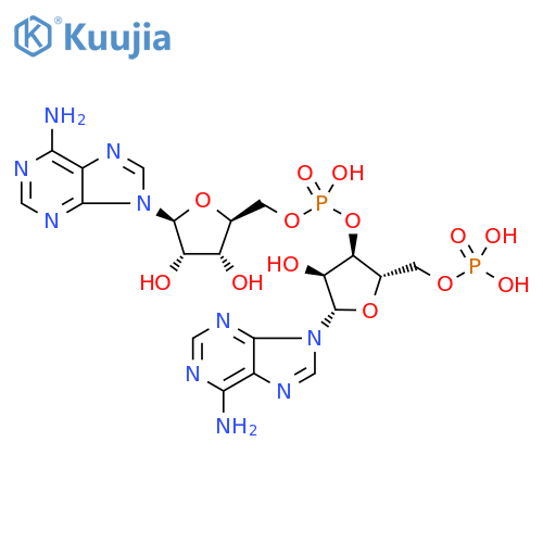 β-L-Adenosine, 5'-O-phosphono-β-L-adenylyl-(3'→5')- structure