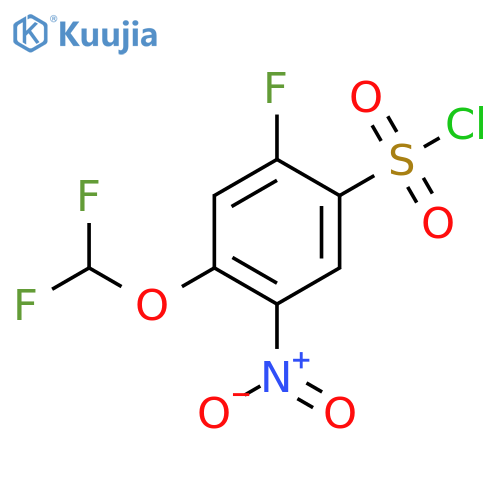 Benzenesulfonyl chloride, 4-(difluoromethoxy)-2-fluoro-5-nitro- structure