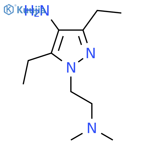1-2-(dimethylamino)ethyl-3,5-diethyl-1H-pyrazol-4-amine structure