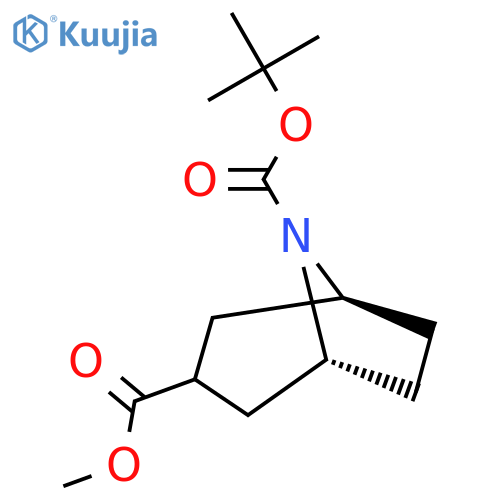 O8-tert-butyl O3-methyl endo-8-azabicyclo[3.2.1]octane-3,8-dicarboxylate structure