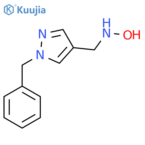 N-(1-benzyl-1H-pyrazol-4-yl)methylhydroxylamine structure