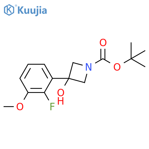 tert-butyl 3-(2-fluoro-3-methoxyphenyl)-3-hydroxyazetidine-1-carboxylate structure