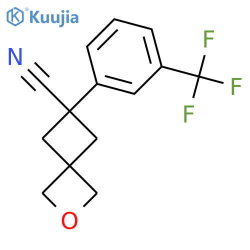 6-[3-(Trifluoromethyl)phenyl]-2-oxaspiro[3.3]heptane-6-carbonitrile structure