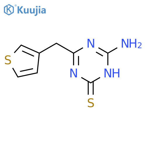 1,3,5-Triazine-2(1H)-thione, 6-amino-4-(3-thienylmethyl)- structure