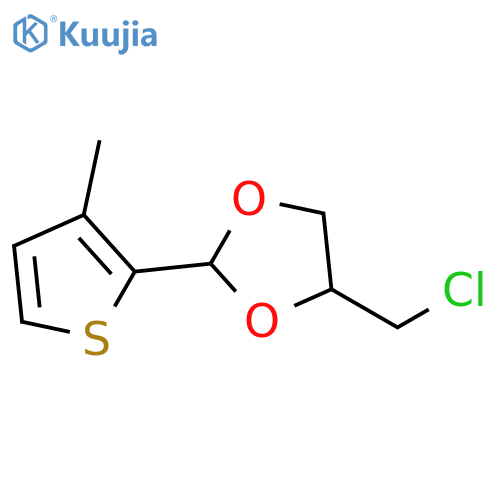 4-(chloromethyl)-2-(3-methylthiophen-2-yl)-1,3-dioxolane structure