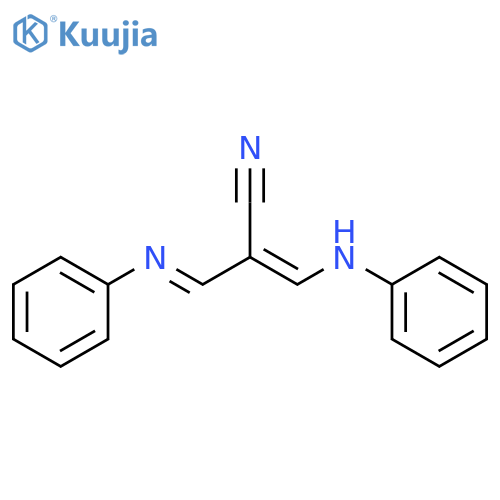 2-Propenenitrile, 3-(phenylamino)-2-[(phenylimino)methyl]- structure
