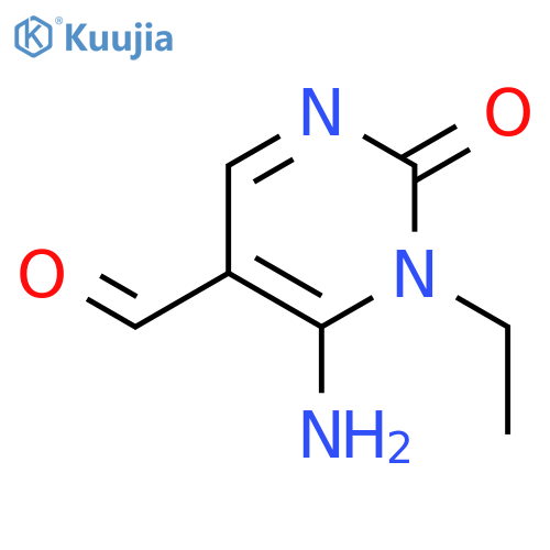 5-Pyrimidinecarboxaldehyde, 6-amino-1-ethyl-1,2-dihydro-2-oxo- structure