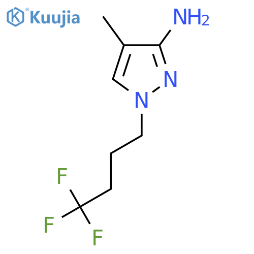 4-methyl-1-(4,4,4-trifluorobutyl)-1H-pyrazol-3-amine structure