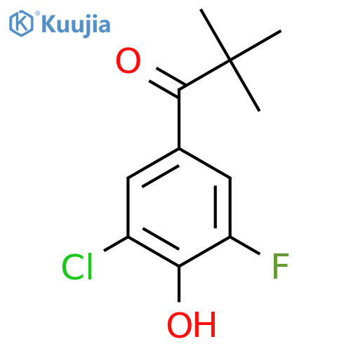 1-(3-Chloro-5-fluoro-4-hydroxyphenyl)-2,2-dimethylpropan-1-one structure