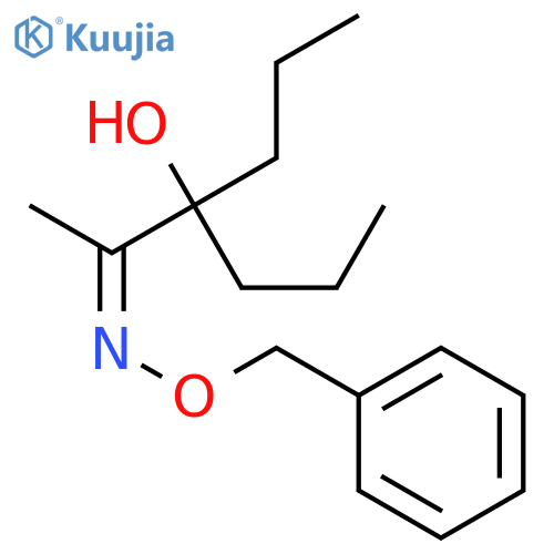 2-Hexanone,3-hydroxy-3-propyl-, O-(phenylmethyl)oxime structure