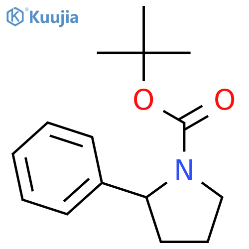 1-Pyrrolidinecarboxylic acid, 2-phenyl-, 1,1-dimethylethyl ester structure