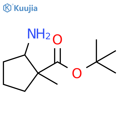 Cyclopentanecarboxylic acid, 2-amino-1-methyl-, 1,1-dimethylethyl ester structure