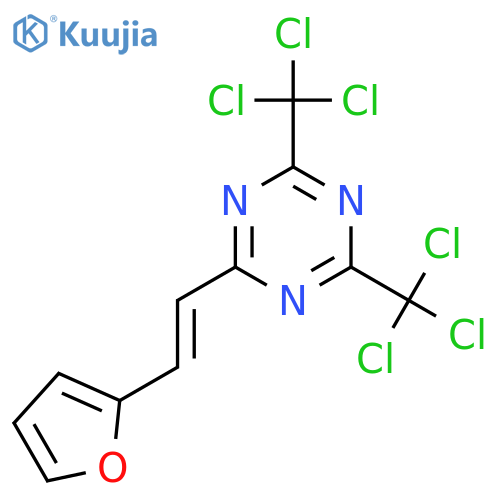 2-2-(Furan-2-yl)vinyl-4,6-bis(trichloromethyl)-1,3,5-triazine structure