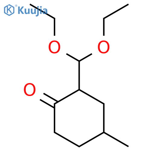 2-(diethoxymethyl)-4-methylcyclohexan-1-one structure