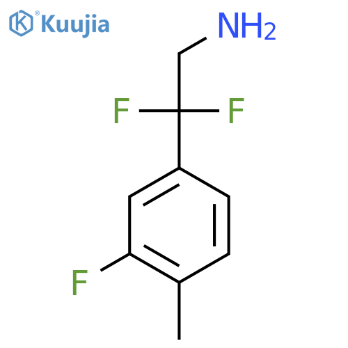 2,2-difluoro-2-(3-fluoro-4-methylphenyl)ethan-1-amine structure