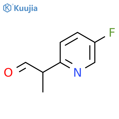 2-(5-fluoropyridin-2-yl)propanal structure