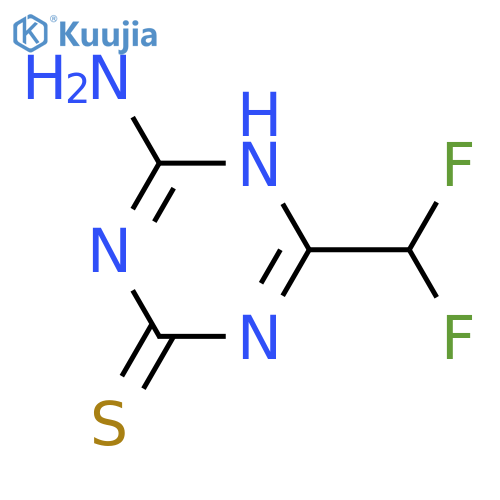 1,3,5-Triazine-2(1H)-thione, 6-amino-4-(difluoromethyl)- structure