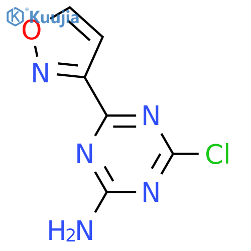 1,3,5-Triazin-2-amine, 4-chloro-6-(3-isoxazolyl)- structure