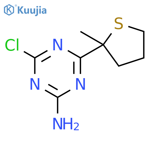 1,3,5-Triazin-2-amine, 4-chloro-6-(tetrahydro-2-methyl-2-thienyl)- structure
