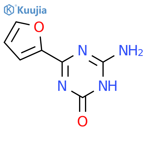 6-Amino-4-(2-furanyl)-1,3,5-triazin-2(1H)-one structure