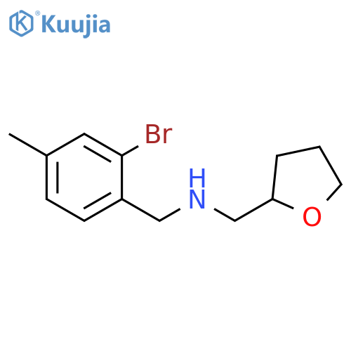 (2-Bromo-4-methylphenyl)methyl(oxolan-2-ylmethyl)amine structure