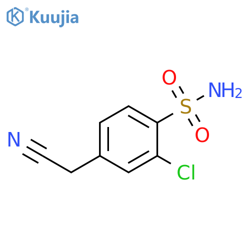 2-chloro-4-(cyanomethyl)benzene-1-sulfonamide structure