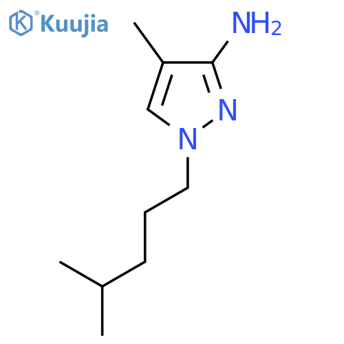 4-methyl-1-(4-methylpentyl)-1H-pyrazol-3-amine structure