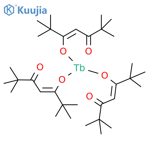 Terbium 2,2,6,6-tetramethyl-3,5-heptane-dionate structure
