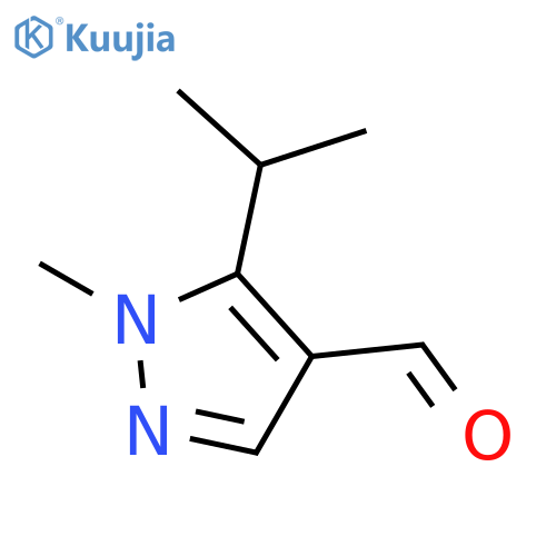 1-methyl-5-(propan-2-yl)-1H-pyrazole-4-carbaldehyde structure