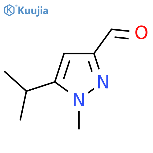 1-methyl-5-(propan-2-yl)-1H-pyrazole-3-carbaldehyde structure