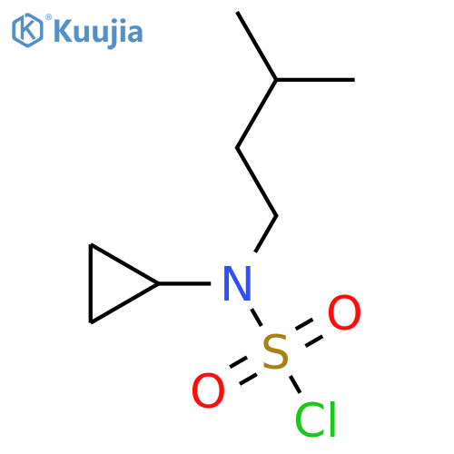N-cyclopropyl-N-(3-methylbutyl)sulfamoyl chloride structure