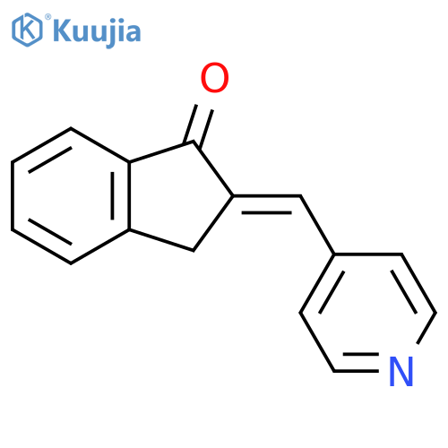 1H-Inden-1-one, 2,3-dihydro-2-(4-pyridinylmethylene)-, (2E)- structure