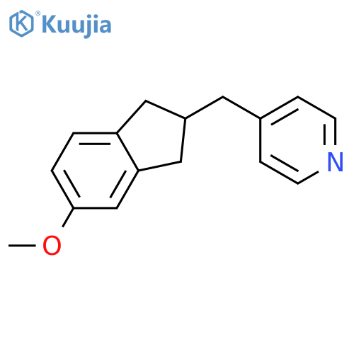 4-((5-Methoxy-2,3-dihydro-1H-inden-2-yl)methyl)pyridine structure