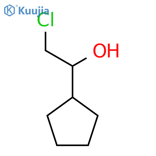 2-chloro-1-cyclopentylethan-1-ol structure
