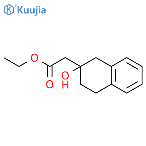 Ethyl 2-(2-Hydroxy-1,2,3,4-tetrahydronaphthalen-2-yl)acetate structure