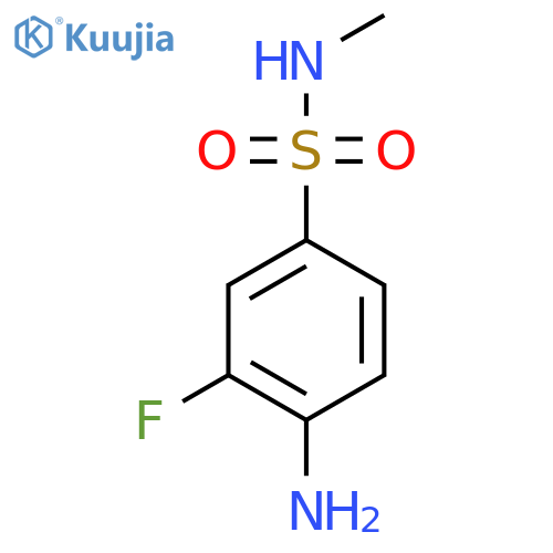 4-amino-3-fluoro-N-methylbenzene-1-sulfonamide structure