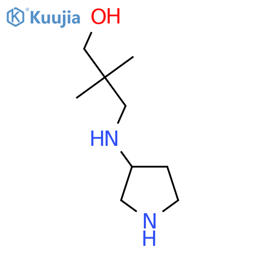 2,2-Dimethyl-3-(pyrrolidin-3-ylamino)propan-1-ol structure
