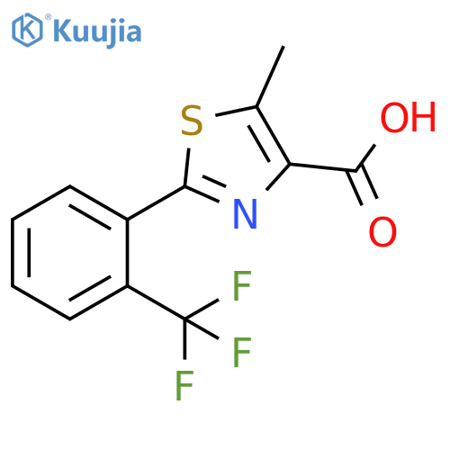 5-Methyl-2-(2-trifluoromethylphenyl)-thiazole-4-carboxylic acid structure